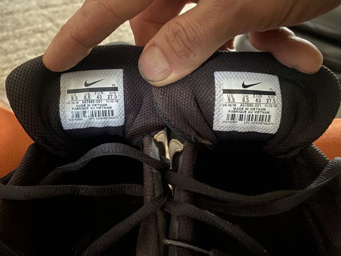 Nike Alpha Huarache Metal Baseball Cleats 9.5