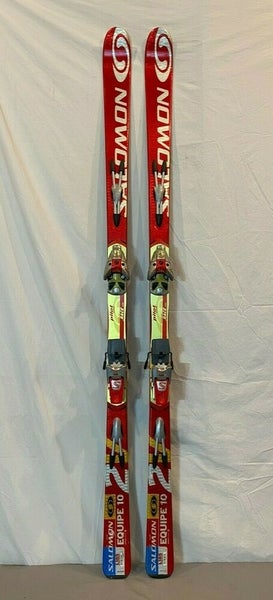 Salomon Equipe 10 185cm 100-66-93 Skis Salomon 900S Bindings Race Plates |