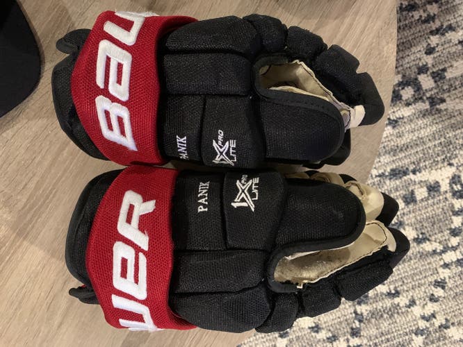 PRO STOCK NHL COYOTES PANIK Bauer 14" Pro Stock Vapor 1X Pro Lite Gloves