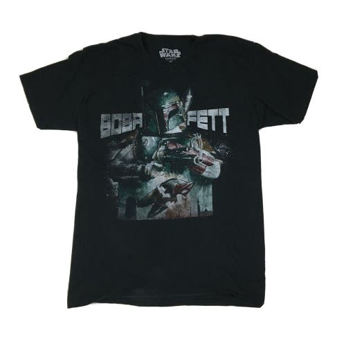 Star Wars Boba Fett Big Graphic T-Shirt The Madalorian Bounty Hunter Adult XL