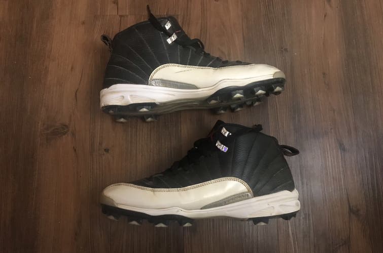 Nike Air Jordan Xii Cleats Oreo Playoffs Retro Size 10