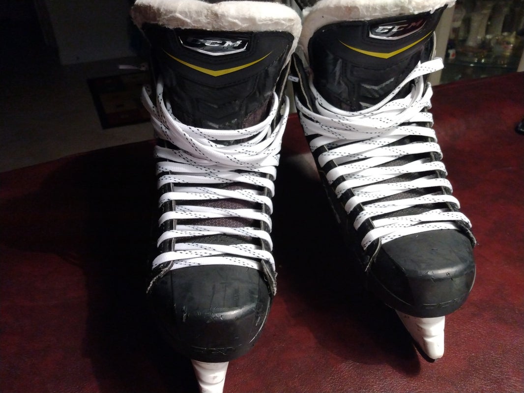 Senior Used CCM Tacks Hockey Skates Narrow Width Pro Stock Size 8.5 Jarome Iginla