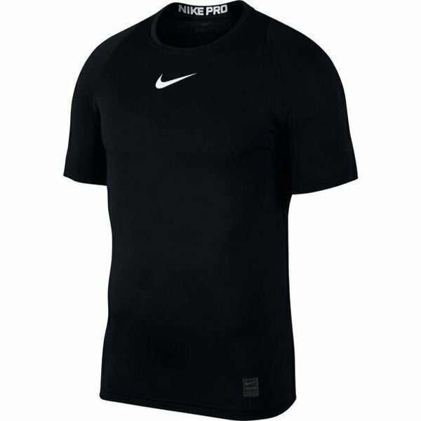 Nike Men's Pro Fitted Short Sleeve T-Shirt 838093Z M Black White