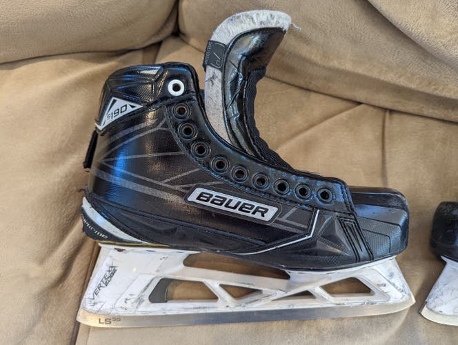 Senior Used Bauer Supreme S190 Hockey Goalie Skates Regular Width Size 7