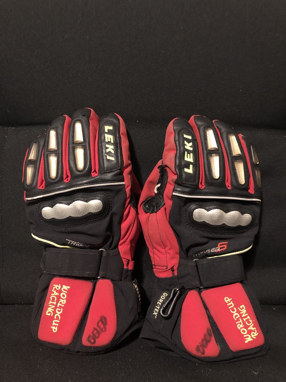NEW HIGH END $180 Leki World Cup Racing GS Leather Ski Gloves Winter Mens Womens 