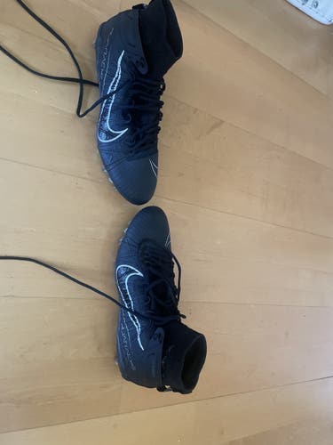 Black Men's Molded Cleats High Top Alpha Huarache 7 Pro