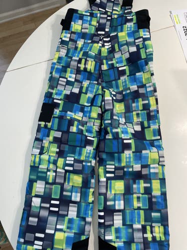 Obermeyer Ski Bibs - Boys size 8 - Multi colored