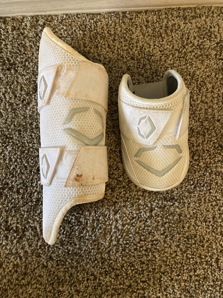 Evoshield elbow shin guard adult white