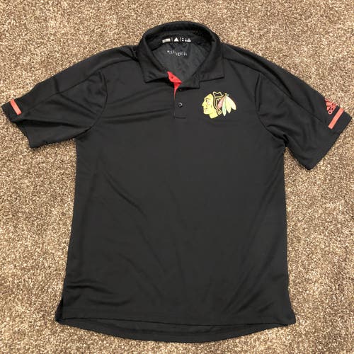 Chicago Blackhawks Adult Men's Medium Adidas Polo Shirt