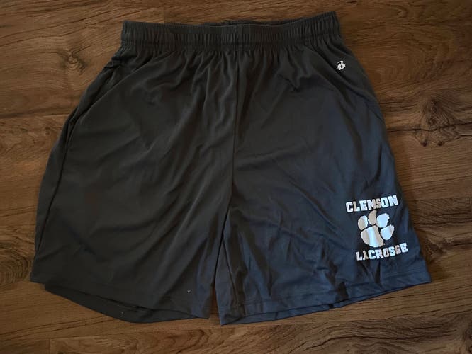 Clemson Lacrosse Boathouse Gray Shorts - L
