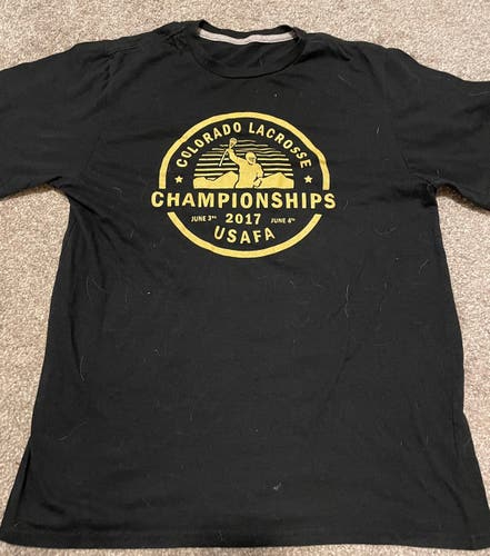 2017 Colorado Lacrosse Championships “Champion” Shirts, One Black/One White, Youth Large.