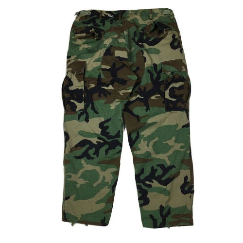 Vintage Woodland Camouflage Combat Cargo Pants Sz Medium Regular 34x30