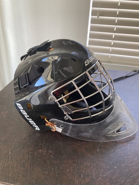 Junior Used Bauer Goalie Mask Certified w/ neck guard