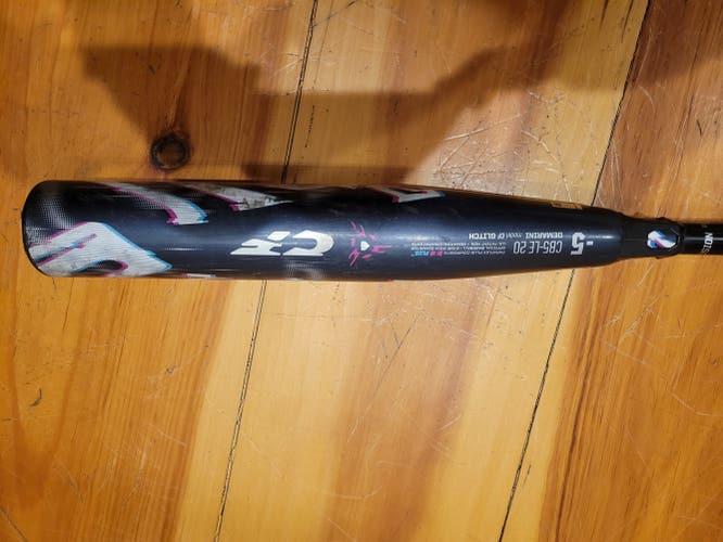 Used USSSA Certified 2021 DeMarini Composite CF Glitch Bat (-5) 27 oz 32"
