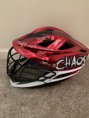 SIGNED CHAOS PLL CHAMPIONS HELMET RED CHROME