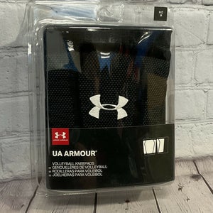NEW Under Armour Unisex Multi Sport HeatGear Knee Pads Size Medium Black White