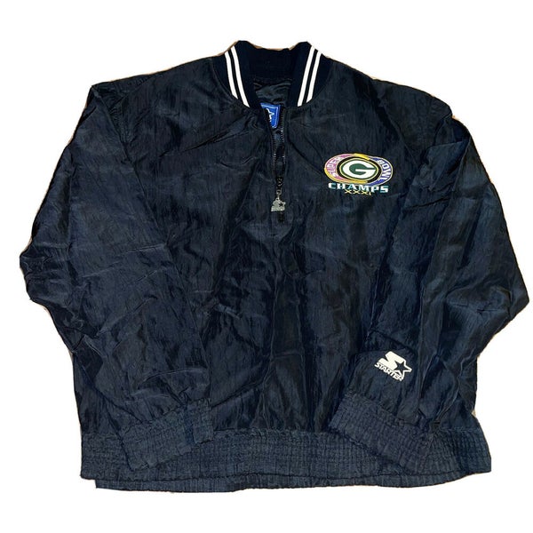 Vintage Starter Green Bay Packers Pull Over Jacket Men Size XL