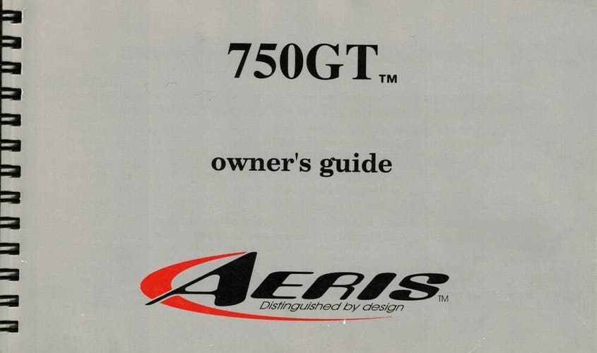 Aeris 750GT Scuba Dive Computer Manual Printed 750 GT