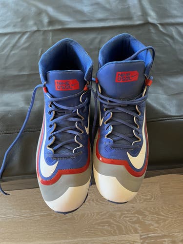 Blue Adult Molded Cleats High Top