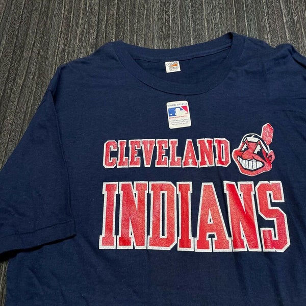 Cleveland Indians T Shirt Men Large MLB Baseball Vintage 80s Wahoo