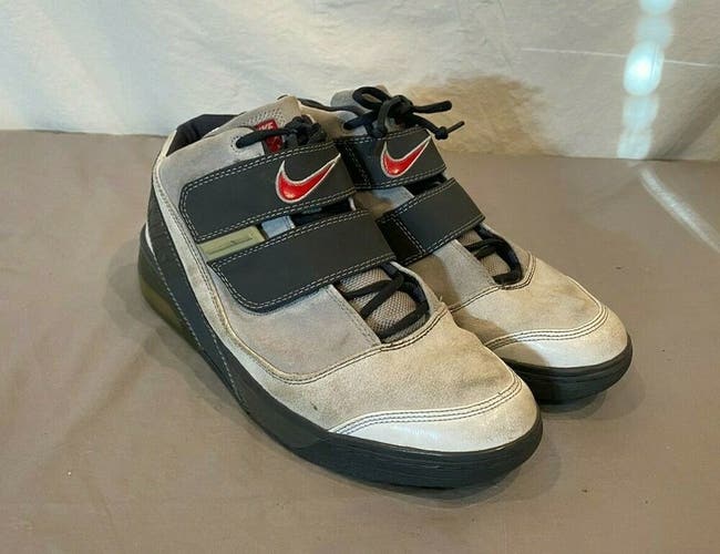 Nike Basketball Air Limelight Gray Suede Leather Shoes w/Lace Cover US 12 EU 46