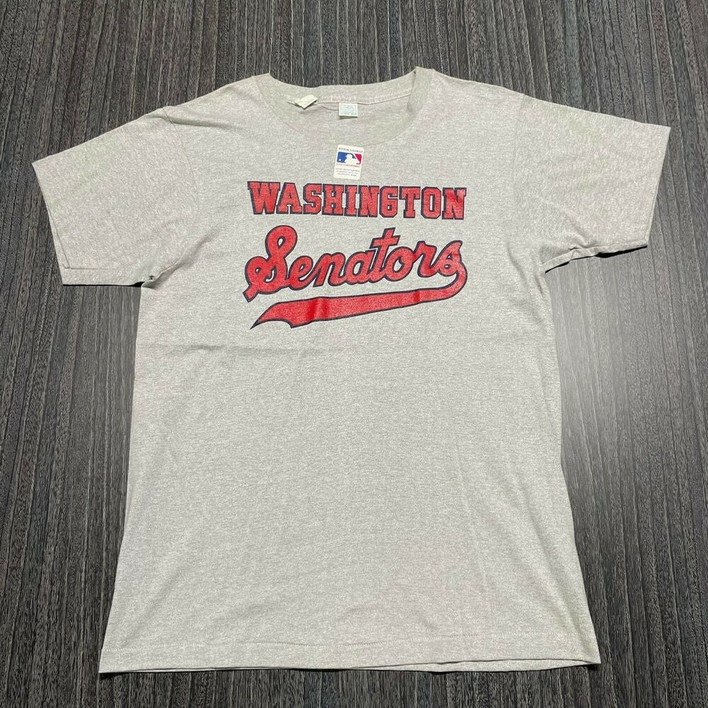 80s Vintage Washington Senators Baseball Mens Medium Collared 