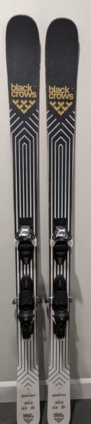 Used 2020 BLACK CROWS All Mountain DAEMON Skis 183cm With SALOMON WARDEN MNC 13 Bindings
