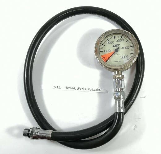 IST Brass 5000 PSI SPG Submersible Pressure Gauge  5,000 with Hose         #1411