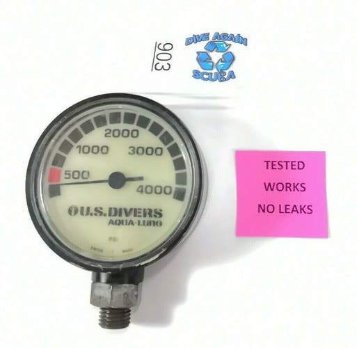 Aqualung US Divers 4000 PSI SPG Submersible Pressure Gauge 4,000 Scuba Dive #903