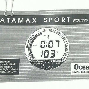Oceanic Datamax Sport Dive Computer Manual Printed