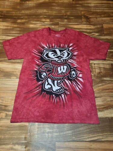 Wisconsin Badgers Tie Dye NCAA Sports The Mountain T Shirt Size M/L
