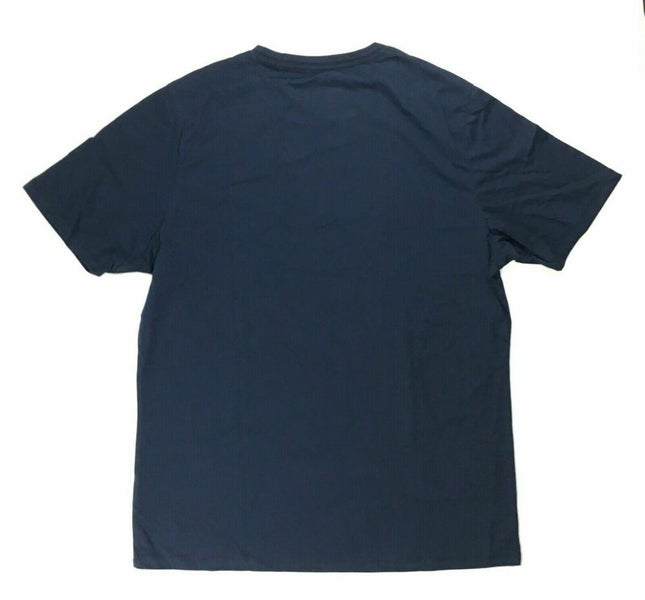 Asics Cotton Blend Short Sleeve Training Tee Shirt Men's L Navy Blue 2031A757