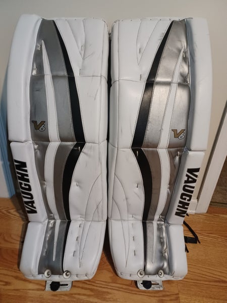 Used 34" Vaughn Velocity V6 1100 PRO Goalie Leg Pads Pro Stock