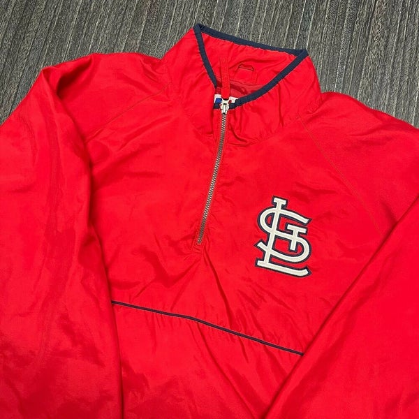 St Louis Cardinals Jacket Men 2XL Adult Red Pullover Windbreaker MLB  Baseball