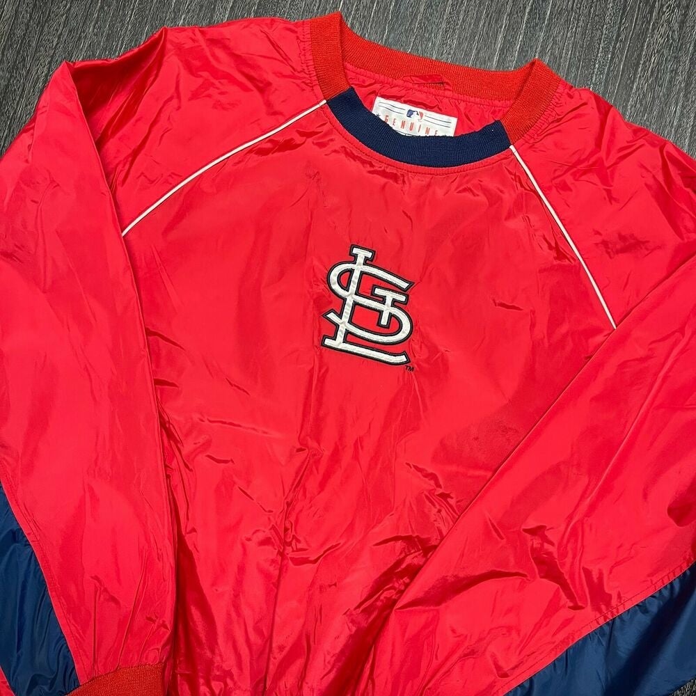 St Louis Cardinals Jacket Men XL Adult Red MLB Baseball Majestic Quarter Zip