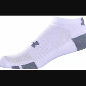 Unisex Youth UA Performance Tech Low Cut Socks 6-Pack L White Size 1-4