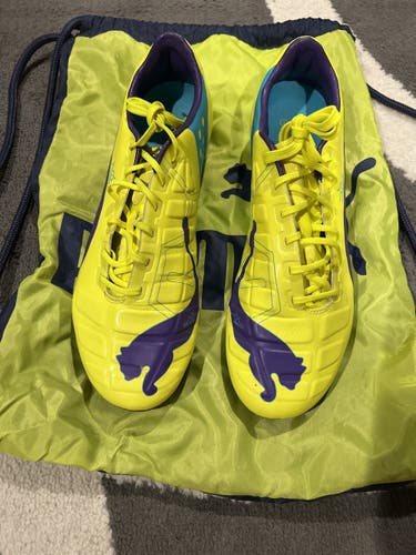 Puma evoPower 1 FG Soccer Shoes (Yellow/Purple)
