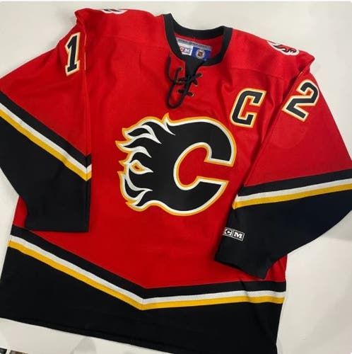 Calgary Flames 2004 Jerome Iginla Replica Men's Small CCM Jersey