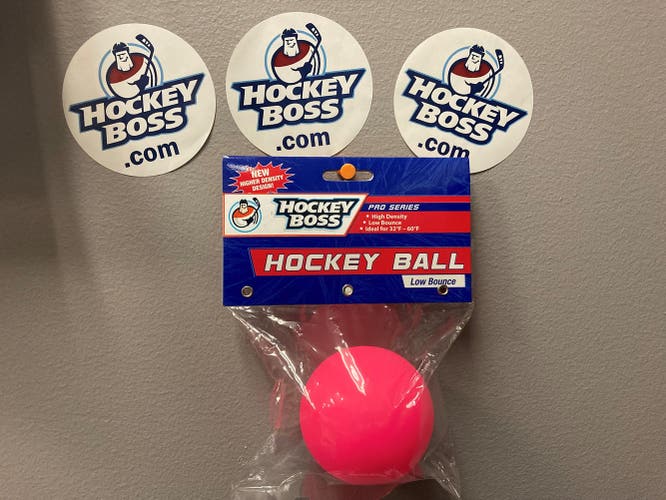 New Hockey Boss Low Bounce Pink Ball