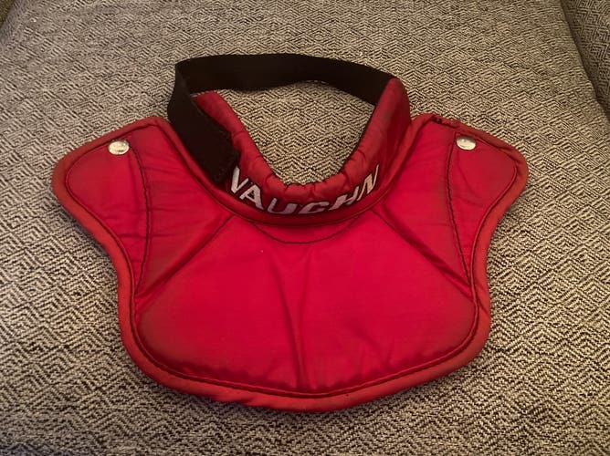 Used Vaughn Goalie Neck Guard (Red)