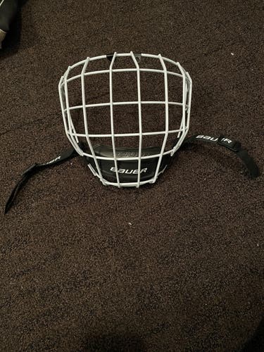 Used white Bauer hockey cage