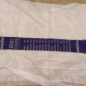 Vintage Baltimore Ravens 2001 Schedule Scarf NFL