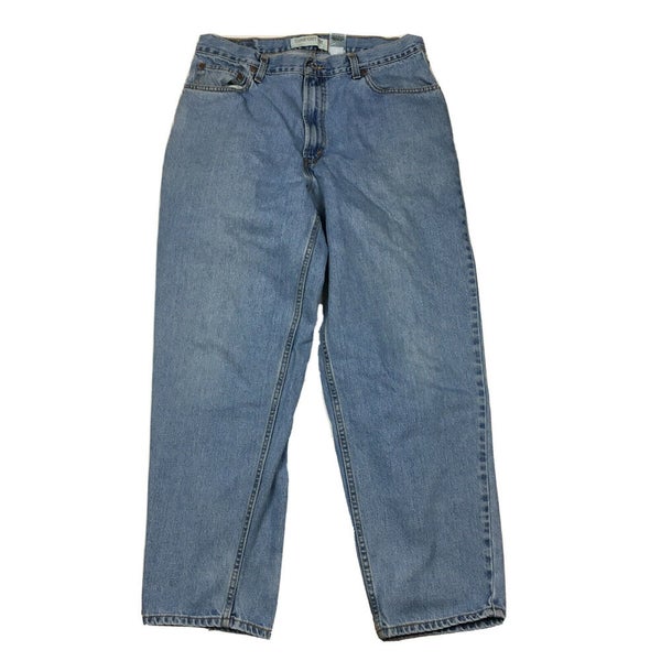 Levi's 560 Comfort Fit Straight Leg Denim Blue Jeans Distressed Men's 34x32  | SidelineSwap