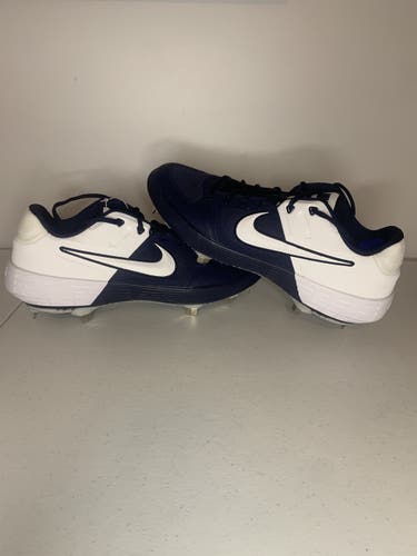 Navy Blue Metal Low Cut Nike Alpha Huarache Elite 2