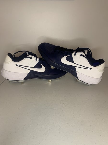 Navy Blue Metal Low Cut Nike Alpha Huarache Elite 2