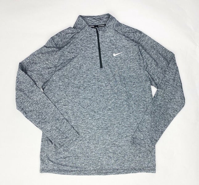 Nike Dri-FIT Element 1/2 Zip Pullover Running Top Men's L Heathered Gray DH4949