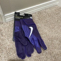 Purple Nike Force Elite Batting Gloves Size L