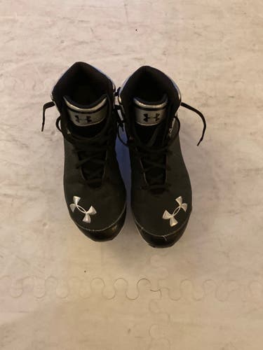 Black Adult Size 7.5 (Women's 8.5) Under Armour Cleats
