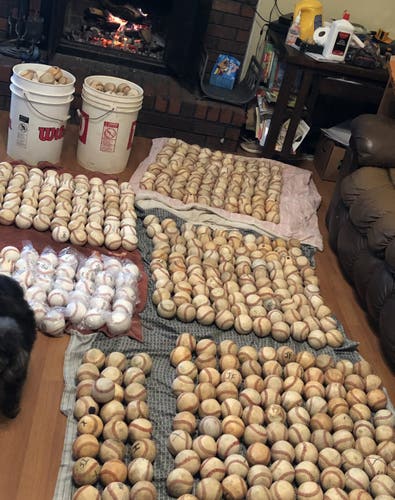 Used LEATHER Baseballs