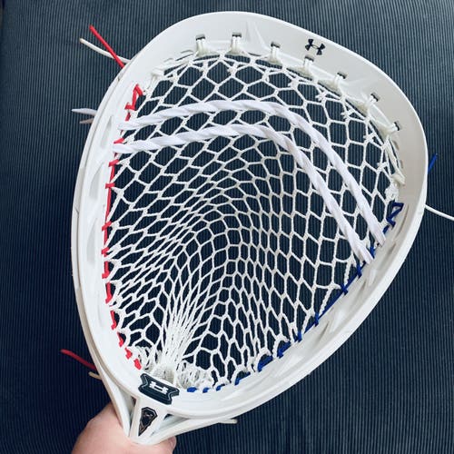 Two-Faced UA Command G w/ 12D The Mesh Dynasty - Goalie Head Red White Blue America Under Armour